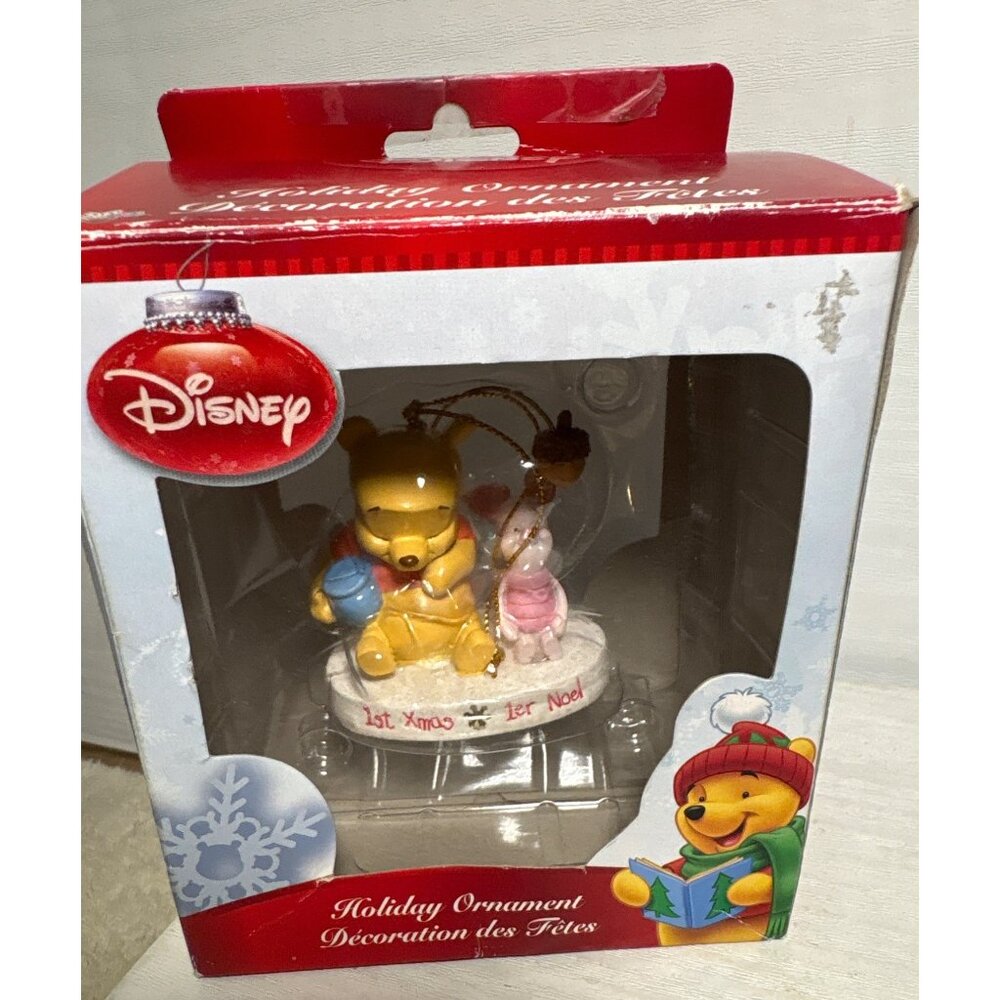 Winnie The Pooh & Piglet 1st Christmas Holiday Disney Ornament